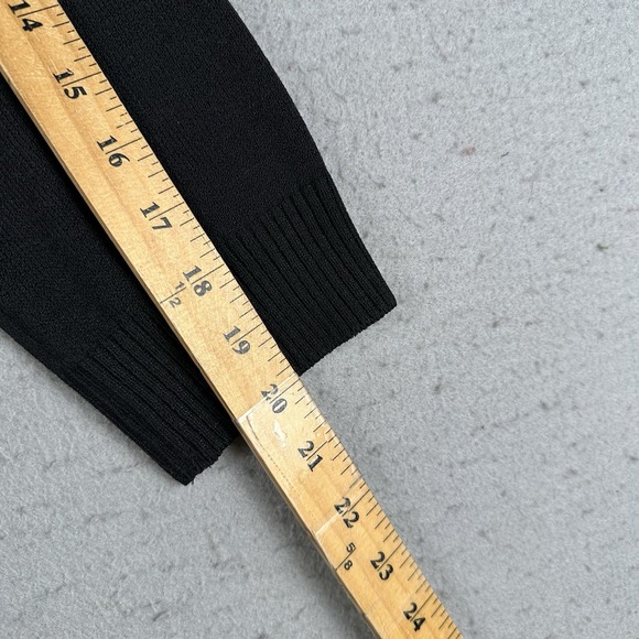 St. John Knit Zip Front Cardigan Jacket Womens Large Red Black White Striped - Picture 9 of 16